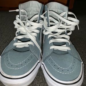 teal/seafoam green high top vans
